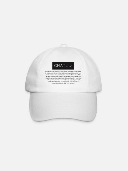 Chat n.m. définition du mot chat - Casquette classique - blanc/blanc
