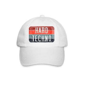 Harte Techno-Streifen - Baseballkappe - Weiß/Weiß - Vorne