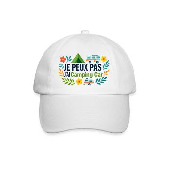 Camping Car et Fleurs Aventure - Casquette classique - blanc/blanc - Devant