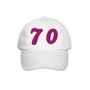 70. 70 YEARS. 70th ANNIVERSARY. 70 YEARS ANNIVERSARY. - Baseball Cap - white/white - Front