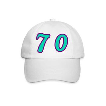 70. 70 YEARS. 70th ANNIVERSARY. 70 YEARS ANNIVERSARY. - Baseball Cap - white/white - Front