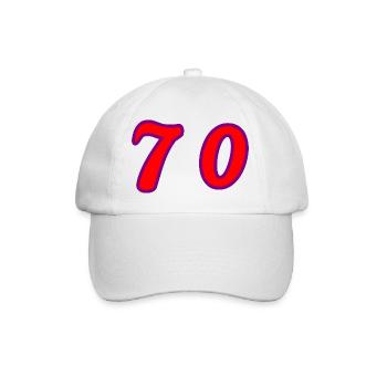 70. 70 YEARS. 70th ANNIVERSARY. 70 YEARS ANNIVERSARY. - Baseball Cap - white/white - Front