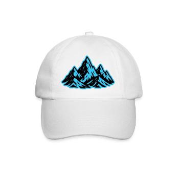 Icône du sommet des montagnes - Casquette classique - blanc/blanc - Devant