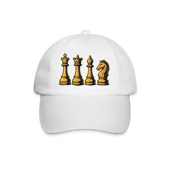 Pièces royales d’échecs vintage - Casquette classique - blanc/blanc - Devant