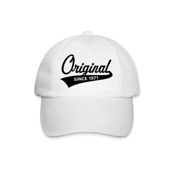 Original depuis 1971 (année de naissance, date de naissance / B) - Casquette classique - blanc/blanc - Devant