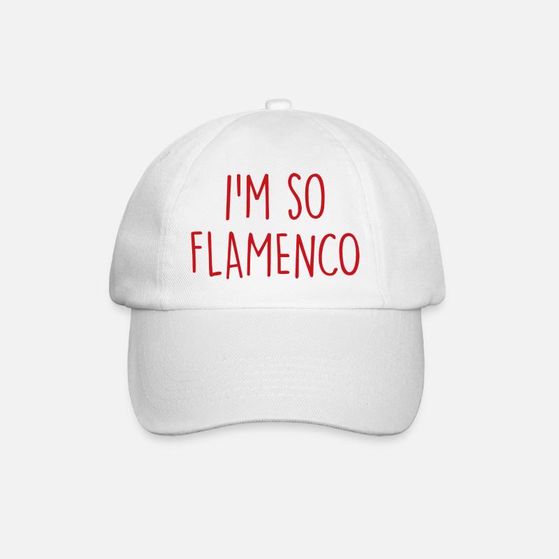 Flamenco Spain Spanien - Baseballkappe - Weiß/Weiß