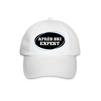 Après-Ski Expert – Party Skier Saying - Baseball Cap - white/white - Front