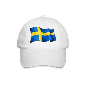 Schweden Fahne - Baseballkappe - Weiß/Weiß - Vorne
