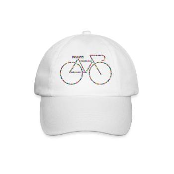 Langages vélologiques V1 - Casquette classique - blanc/blanc - Devant