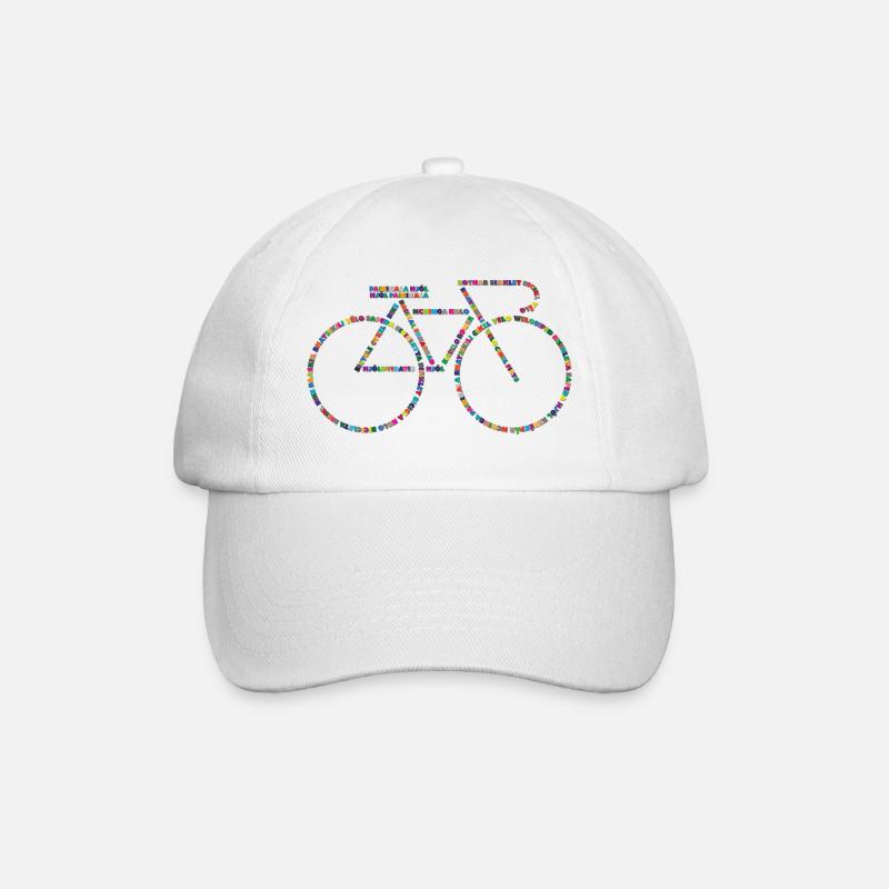 Fahrradsprachen V1 - Baseballkappe - Weiß/Weiß
