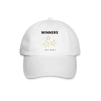 Les gagnants sont réduits à une citation motivationnelle minimale - Casquette classique - blanc/blanc - Devant