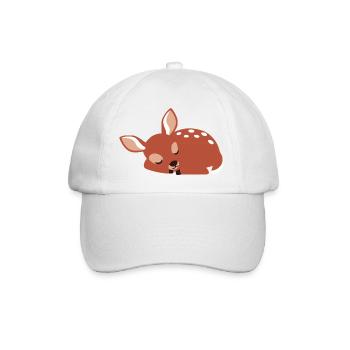 Style minimaliste mignon faon endormi - Casquette classique - blanc/blanc - Devant