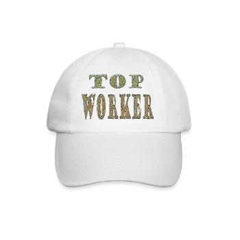 Top Worker  - Baseballkappe - Weiß/Weiß - Vorne