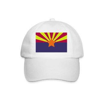 Arizona-Flagge - Baseballkappe - Weiß/Weiß - Vorne