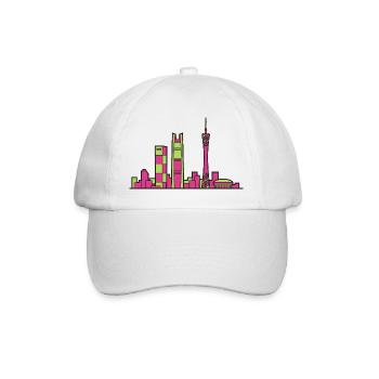 Silhouette de la tour de la ville de Guangzhou Tower Art de lignes - Casquette classique - blanc/blanc - Devant