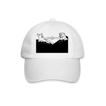 The Creation of Dogs Michelangelo - Baseball Cap - white/white - Front