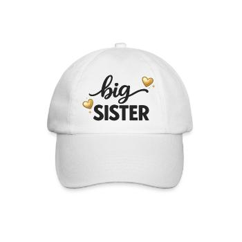 Tenue de grand frère et de grande sœur Shirt de grande sœur - Casquette classique - blanc/blanc - Devant