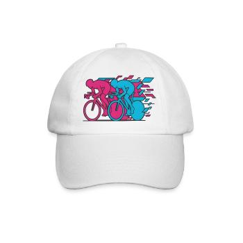 Road Bike Bicycle Cycling - Baseball Cap - white/white - Front