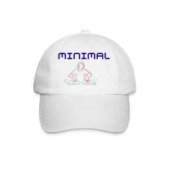 Minimal Beat - Baseballkappe - Weiß/Weiß - Vorne