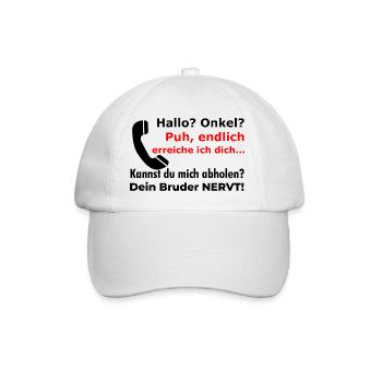 Allô oncle ? Ton frère est agaçant ! Drôle de proverbe - Casquette classique - blanc/blanc - Devant