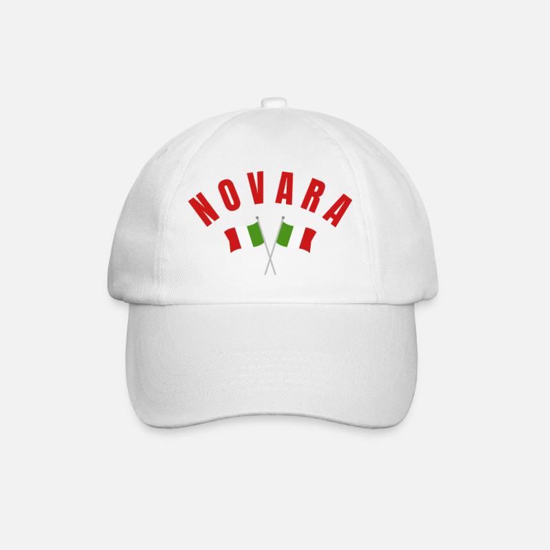 Novara Crossed Italian Flags  - Baseball Cap - white/white