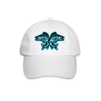 Pike Fish - Baseball Cap - white/white - Front