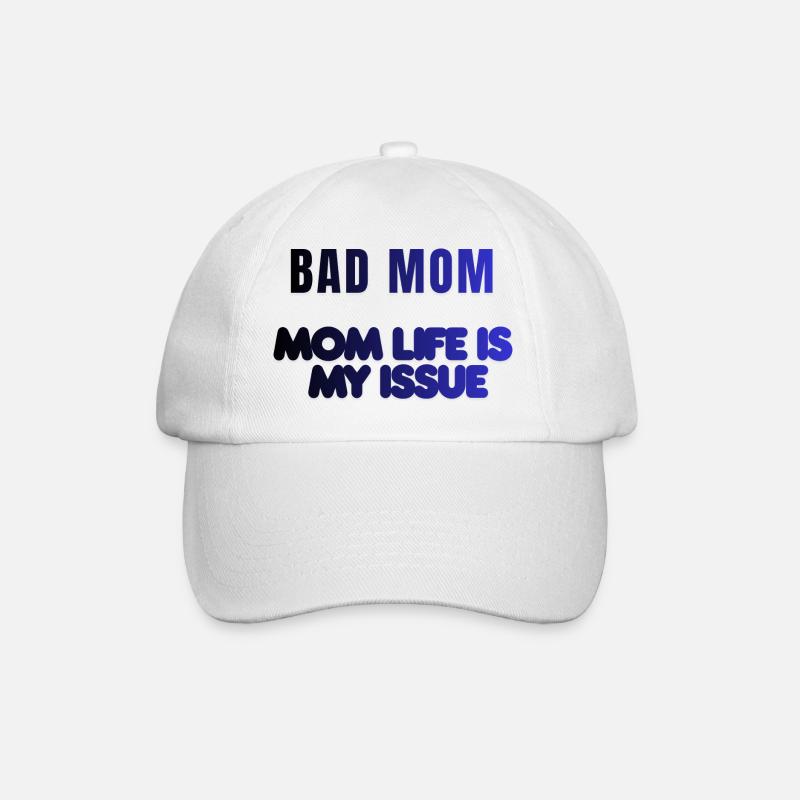 Bad Mom Life Issue - Baseballkappe - Weiß/Weiß