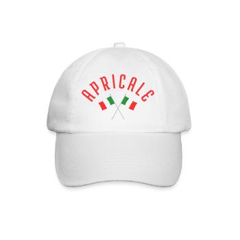 Apricale kreuzte italienische Flaggen - Baseballkappe - Weiß/Weiß - Vorne