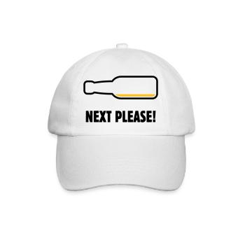 Next Please! (Beer / Beer / POS 2C) - Baseball Cap - white/white - Front