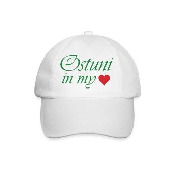 Ostuni in my heart - Baseball Cap - white/white - Front