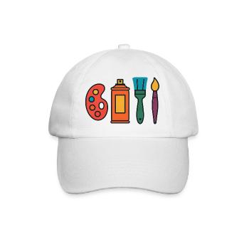 Artistic Painting Set Palette Sprayer Brushes - Baseball Cap - white/white - Front