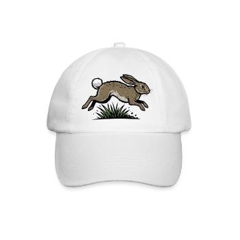 Wilde Natur Wildhase - Baseballkappe - Weiß/Weiß - Vorne