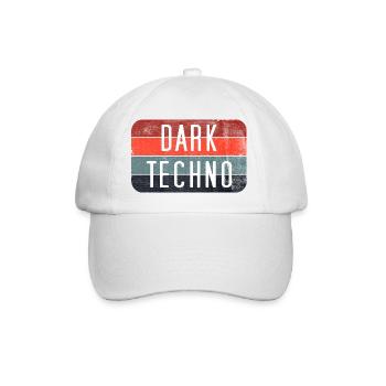 Dark Techno Retro Logo Tee - Baseball Cap - white/white - Front