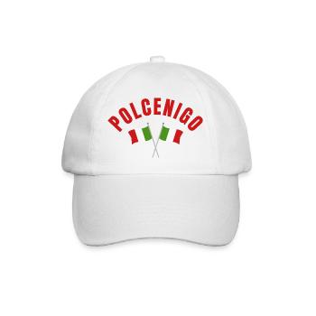 Emblème des drapeaux italiens de Polcenigo - Casquette classique - blanc/blanc - Devant