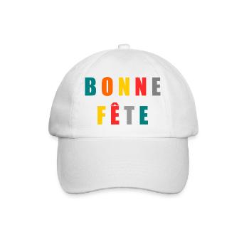 BONNE FÊTE. FÊTE DES MÈRES. FÊTE DES PÈRES. FÊTE - Casquette classique - blanc/blanc - Devant