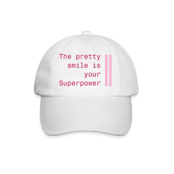Sourire en tant que superpuissance - Casquette classique - blanc/blanc - Devant