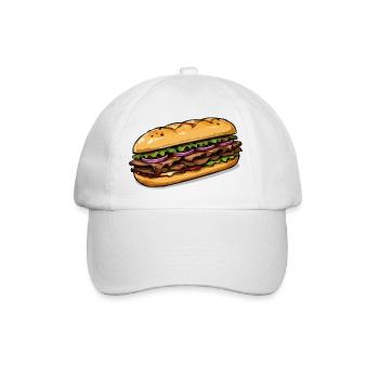 Illustration de sandwich - Casquette classique - blanc/blanc - Devant
