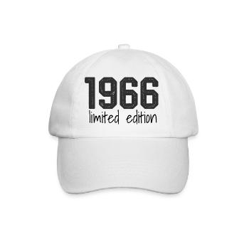 1966 Limited Edition Retro Geburtstag Jahrgang Des - Baseballkappe - Weiß/Weiß - Vorne