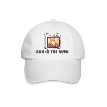 Femme enceinte dans un chignon dans le four – drôle de femme - Casquette classique - blanc/blanc - Devant