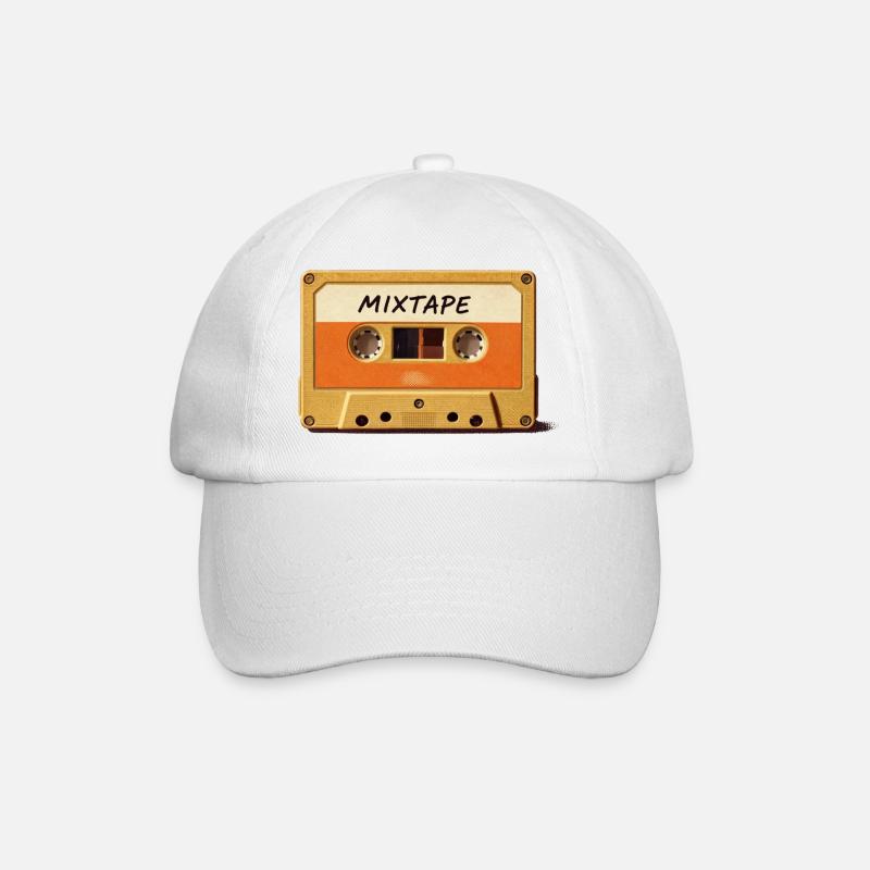 Mixtape Retro Kassette - Baseballkappe - Weiß/Weiß