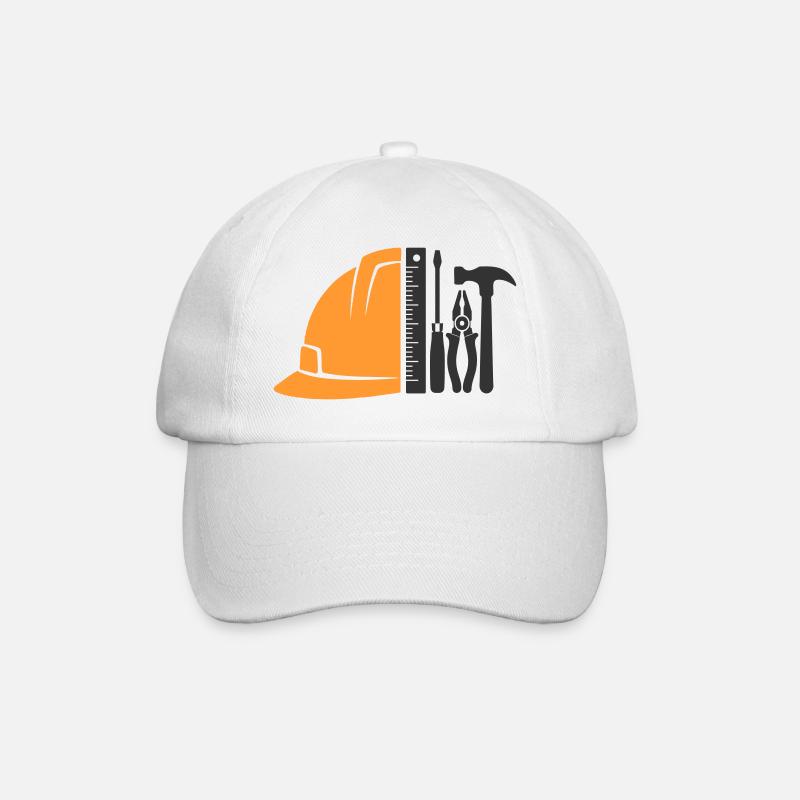 Tool & Construction Helmet – Craftsman Logo - Baseball Cap - white/white