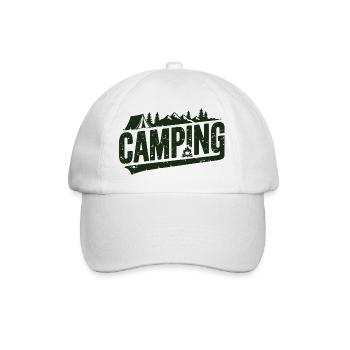 Camping Outdoor Mountain Adventure Tent - Baseball Cap - white/white - Front