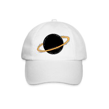 Saturn Planet Space Minimalist - Baseball Cap - white/white - Front