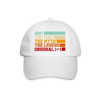 1987 The Man The Myth The Legend - Baseball Cap - white/white - Front