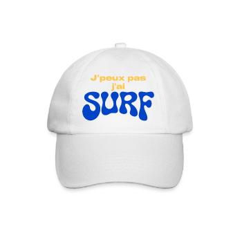 J'peux pas j'ai SURF - Casquette classique - blanc/blanc - Devant