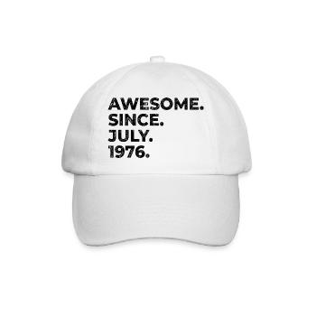 Depuis juillet 1976 – Incroyable faute de frappe vintage - Casquette classique - blanc/blanc - Devant