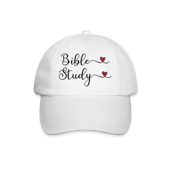 Conception de cœurs pour l’étude biblique - Casquette classique - blanc/blanc - Devant