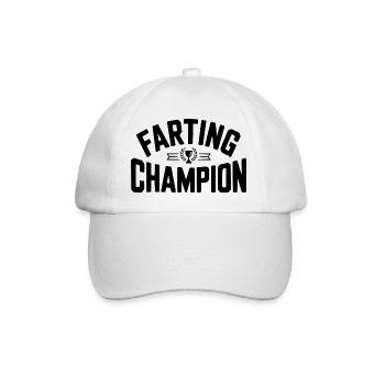 Champion des pets - Casquette classique - blanc/blanc - Devant
