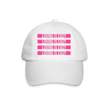 Loving Is Easy Inspirierend Romantisch Spruch Logo - Baseballkappe - Weiß/Weiß - Vorne