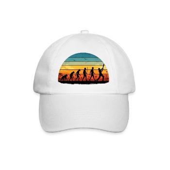 Funny Cricket Evolution Gift for Cricketer - Baseball Cap - white/white - Front